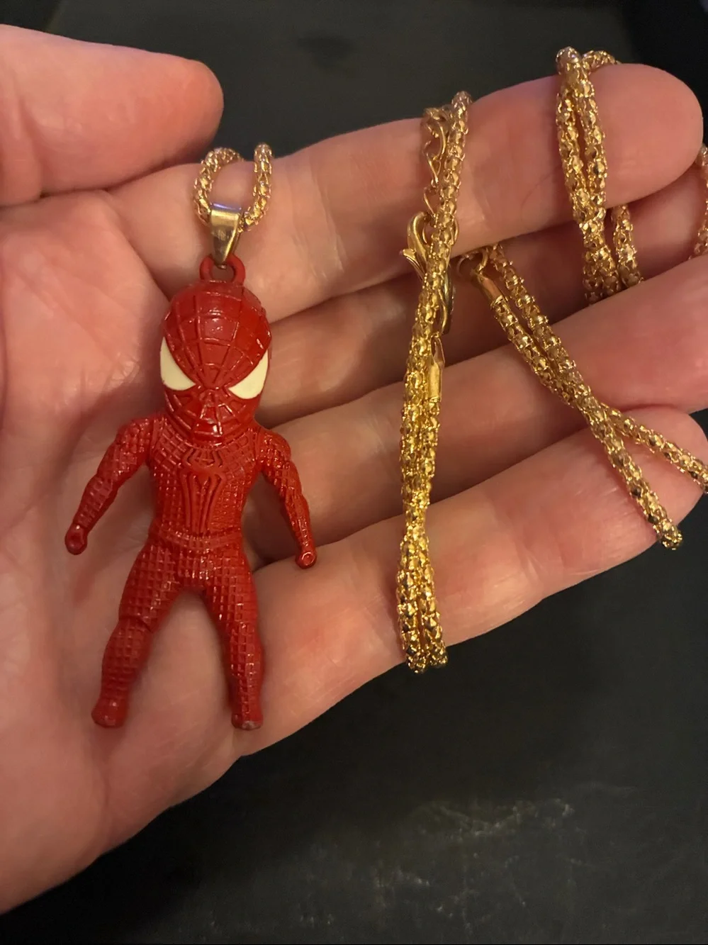 Kids Red Superhero Spider Man Pendant Necklace - Fun Character Accessory NWOT